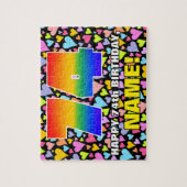 Puzzle 74e anniversaire — Formes de coeur amusantes et ai (Vertical)