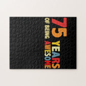 Puzzle 75 Ans D'Être Des Cadeaux Impressionnants 75 Ans (Horizontal)