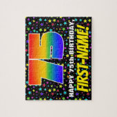 Puzzle 75e anniversaire — Motif de terrain amusant, color (Vertical)