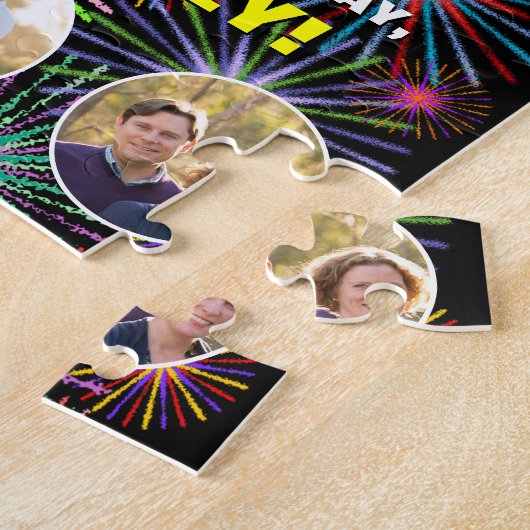 Puzzle 76e anniversaire : Arc en ciel amusant #, Nom pers (Côté)