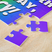 Puzzle 76e anniversaire : coloré, amusant Motif arc-en-ci (Côté)