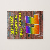 Puzzle 77e anniversaire : Arc en ciel inspiré par les gra (Horizontal)