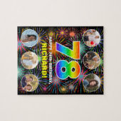 Puzzle 78e anniversaire : Arc en ciel amusant #, Nom pers (Horizontal)