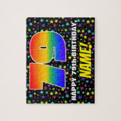 Puzzle 79e anniversaire — Motif de terrain amusant, color (Vertical)