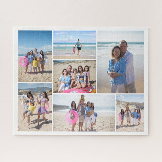 Puzzle 7 modèle de collage photo personnalisé (Horizontal)