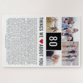 Puzzle 80 Choses Que Nous Aimons De Vous | 80e anniversai (Horizontal)