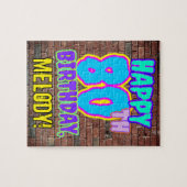 Puzzle 80e anniversaire ~ Amusant, Graffiti urbain inspir (Horizontal)
