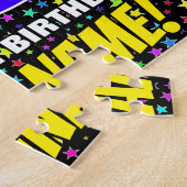 Puzzle 80e anniversaire — Amusant, Motif de terrain étoil (Côté)