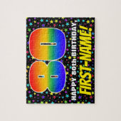 Puzzle 80e anniversaire — Amusant, Motif de terrain étoil (Vertical)