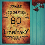 Puzzle 80e anniversaire Black Gold Légendaire Vintage<br><div class="desc">Un élégant puzzle vintage personnalisé de 80e anniversaire qui est facile à customiser mais difficile à compléter pour cette occasion spéciale anniversaire.</div>