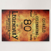 Puzzle 80e anniversaire Black Gold Légendaire Vintage (Horizontal)