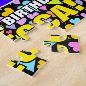 Puzzle 80e anniversaire — Formes de coeur amusantes et ai (Côté)