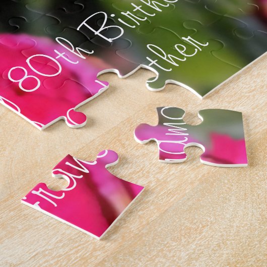 Puzzle 80e anniversaire grand-mère. (Côté)