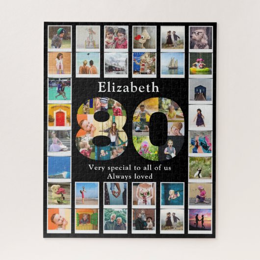 Puzzle 80e anniversaire Modèle photo (Vertical)