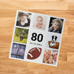Puzzle 80e anniversaire photo collage homme homme blanc<br><div class="desc">Un cadeau pour le 80e anniversaire d'un homme,  célébrant sa vie avec un collage de 8 de vos photos.  Modèles de 80 ans et une date.  Date de naissance ou date d'anniversaire.  Lettres de couleur noire.  Arrière - plan blanc.</div>