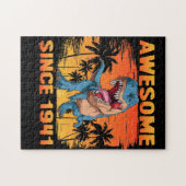 Puzzle 80e Birthday Dinosaur 80 Year Old (Horizontal)