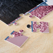 Puzzle 80s Abstrait lunaire | Photo rose et bleu Dusty (Côté)