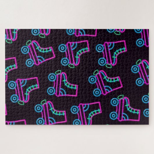 Puzzle 80s Neon Roller-skates (Horizontal)