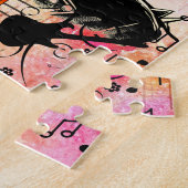Puzzle 80s Rocker chick chick chanteuse encre (Côté)