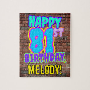 Puzzle 81e anniversaire ~ Amusant, Graffiti urbain inspir