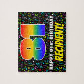 Puzzle 81e anniversaire — Symboles de musique amusante et (Vertical)