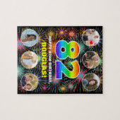 Puzzle 82e anniversaire : Arc en ciel amusant #, Nom pers (Horizontal)