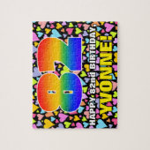 Puzzle 82e anniversaire — Formes de coeur amusantes et ai (Vertical)