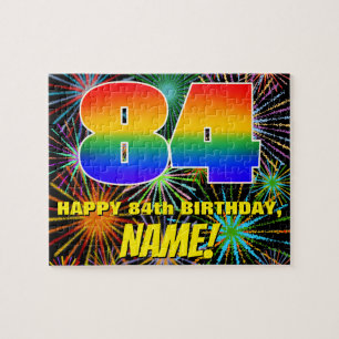 Puzzle 84e anniversaire : Feu d'artifice festif amusant e