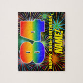 Puzzle 84e anniversaire : Feu d'artifice festif amusant e (Vertical)