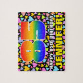 Puzzle 85e anniversaire — Formes de coeur amusantes et ai (Vertical)