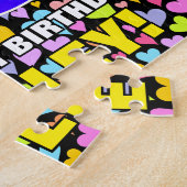 Puzzle 86e anniversaire — Formes de coeur amusantes et ai (Côté)