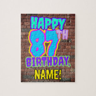 Puzzle 87e anniversaire ~ Amusant, Graffiti urbain inspir