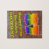 Puzzle 87e anniversaire : Arc-en-ciel amusant inspiré par (Horizontal)