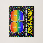 Puzzle 89e anniversaire — Amusant, Motif de terrain étoil (Vertical)