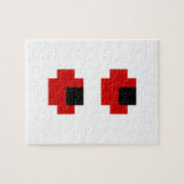 Puzzle 8 bits Éffrayants yeux rouges (Horizontal)