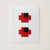 Puzzle 8 bits Éffrayants yeux rouges (Vertical)