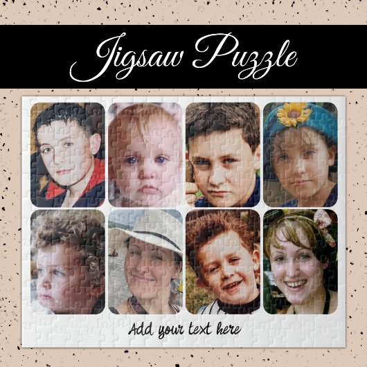 Puzzle 8 collage photo ajouter du texte