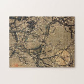 Puzzle 8. fleurs de 梅花晧月図, de lune de 若冲 et de prune, (Horizontal)