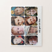 Puzzle 8 photo collage add text (Vertical)