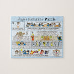 Puzzle 8 x 10 Personnalize<br><div class="desc">Hanukkah Puzzle "A Hanukkah Story" Personnalize An easy to read, cartoon, puppet show story story about Hanukkah Choose a favorite font to personalize this puzzle to be used as a great venft, for a special child in your life Size: 8" x 10" Puzzle with Gift Box, 110 Pieces Turn designs,...</div>