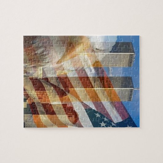 Puzzle 911 tours de drapeau d'aigle (Horizontal)