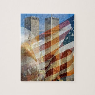 Puzzle 911 tours de drapeau d'aigle