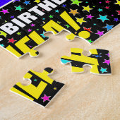 Puzzle 91e anniversaire — Amusant, Motif de terrain étoil (Côté)