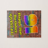 Puzzle 91e anniversaire : Arc-en-ciel amusant inspiré par (Horizontal)