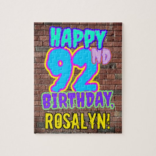 Puzzle 92e anniversaire ~ Amusant, Graffiti urbain inspir (Vertical)