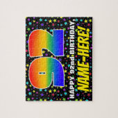 Puzzle 92e anniversaire — Motif de terrain amusant et col (Vertical)