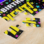 Puzzle 93e anniversaire — Motif de terrain amusant et col (Côté)