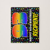 Puzzle 93e anniversaire — Motif de terrain amusant et col (Vertical)