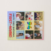 Puzzle 94e anniversaire : Arc-en-ciel amusant #, Nom pers (Horizontal)