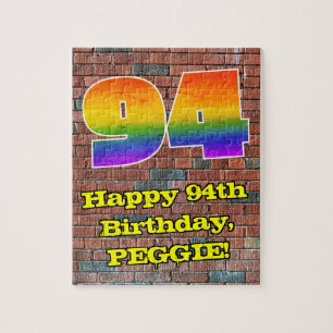 Puzzle 94e anniversaire : Arc en ciel inspiré par les gra